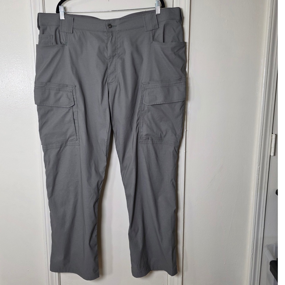 Duluth Trading Co Flex Dry on the Fly Cargo Pants Mens 44x32 Gray Relaxed Fit